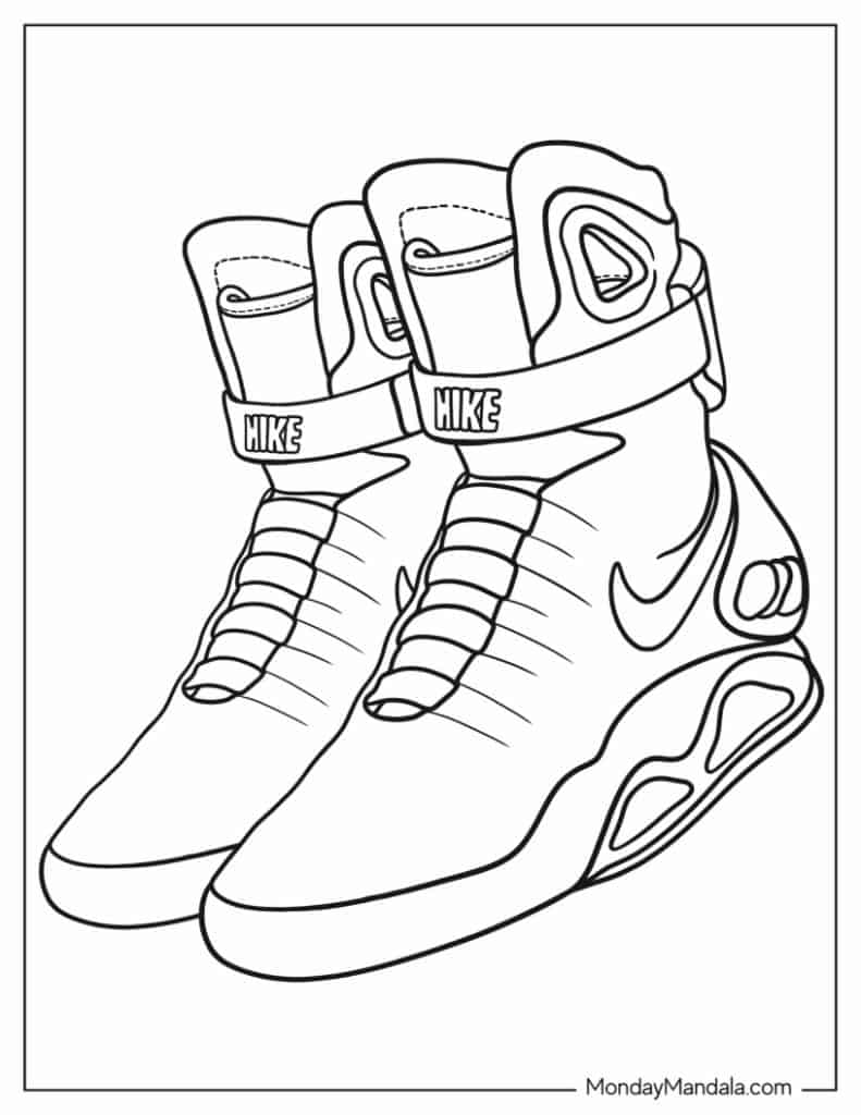 32 Stylish Shoe Coloring Pages Printable 15