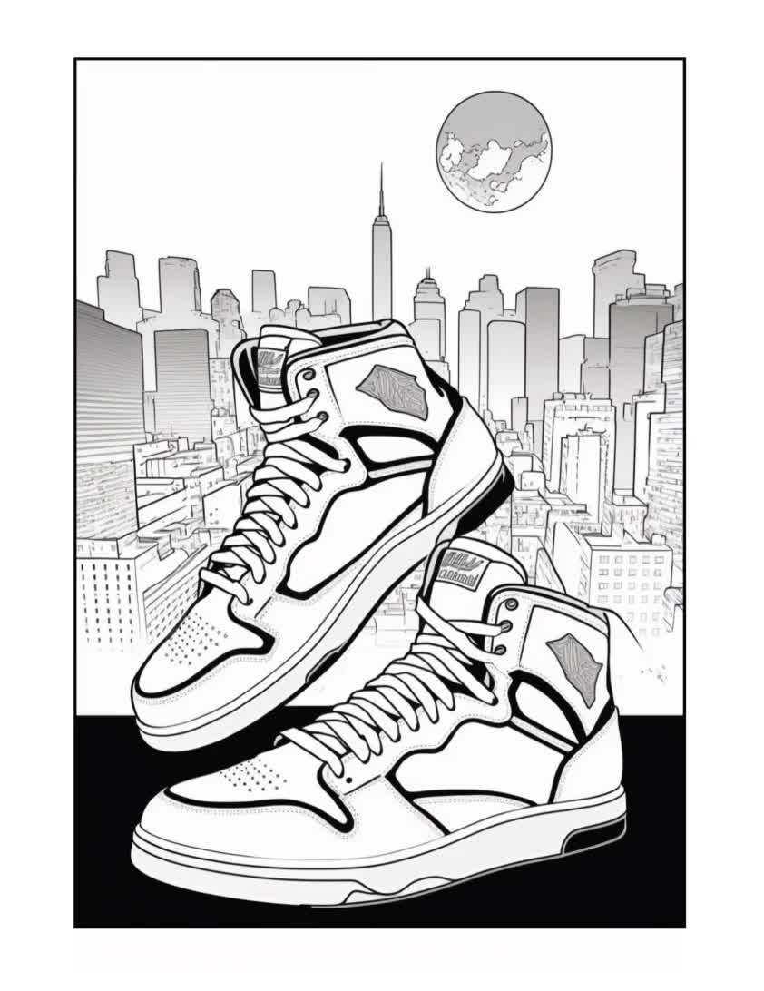 32 Stylish Shoe Coloring Pages Printable 21