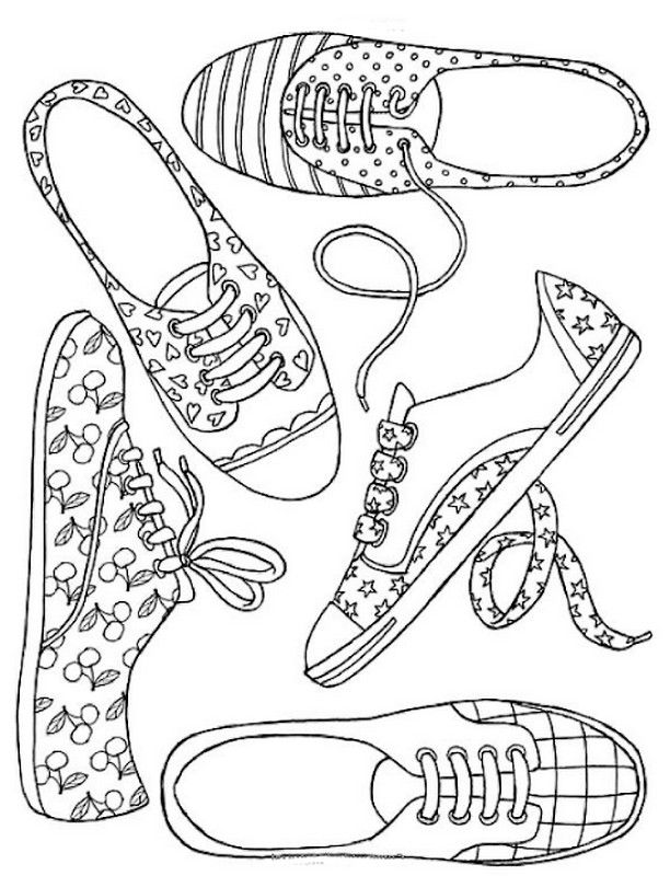 32 Stylish Shoe Coloring Pages Printable 22