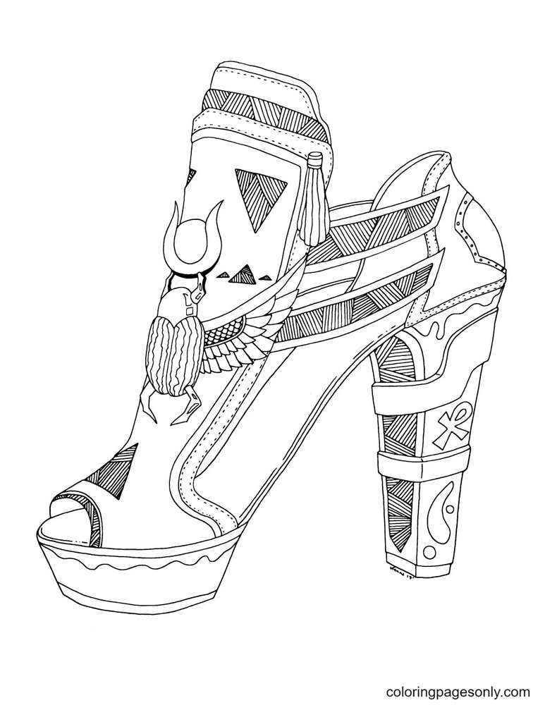 32 Stylish Shoe Coloring Pages Printable 25