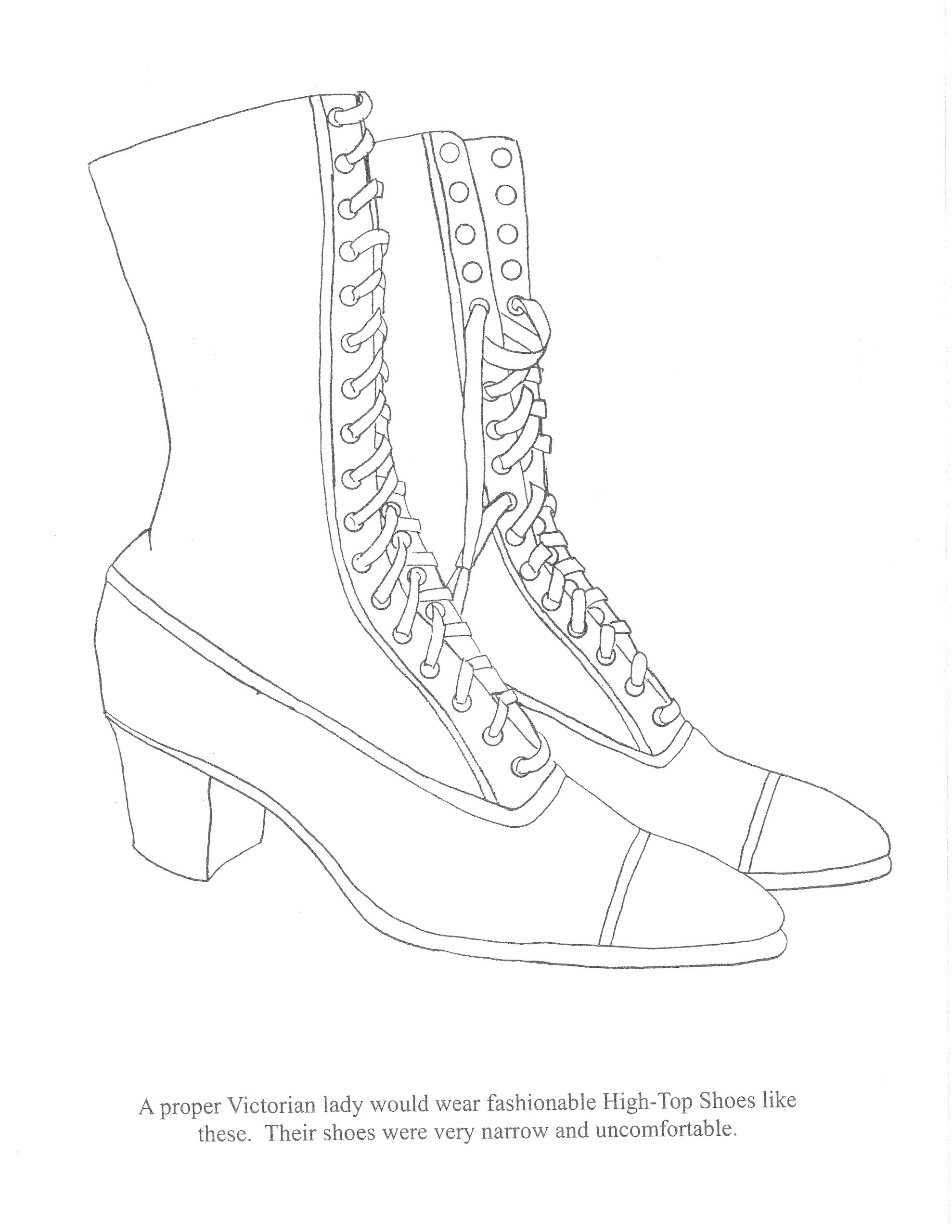 32 Stylish Shoe Coloring Pages Printable 28