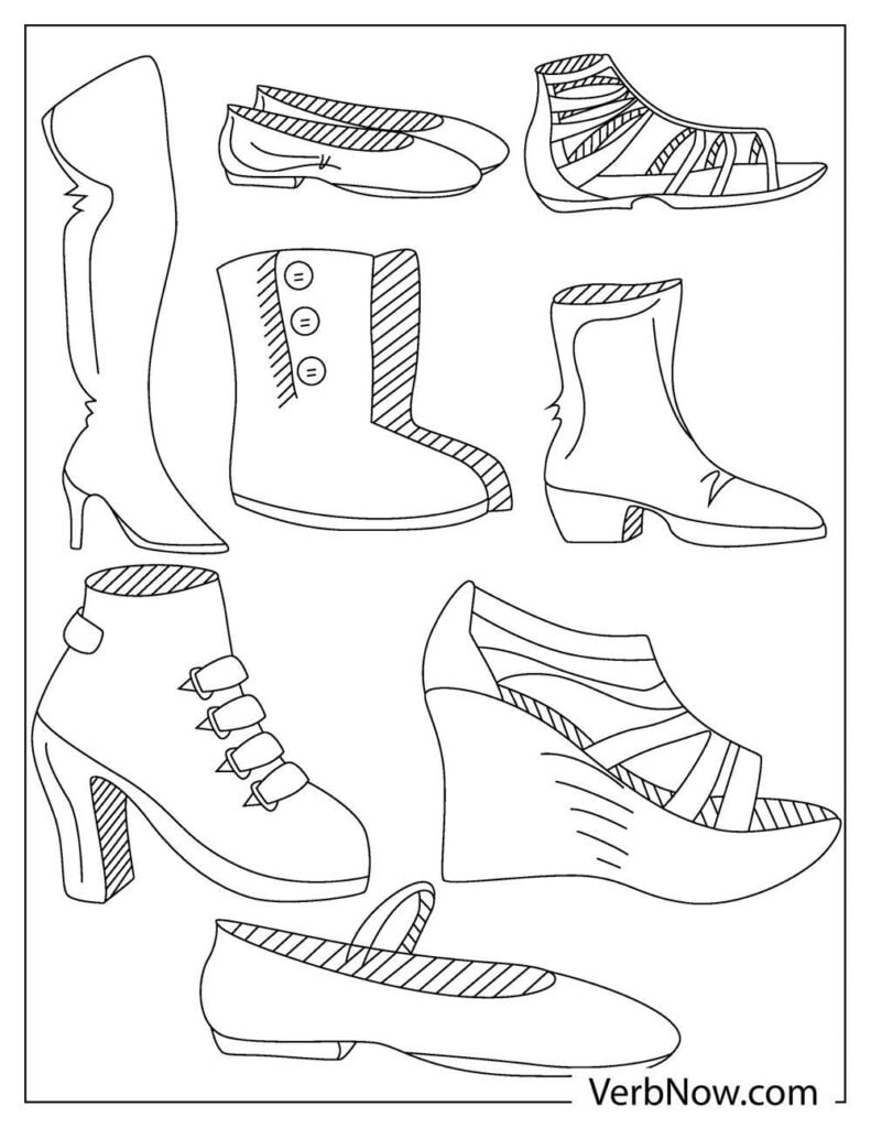 32 Stylish Shoe Coloring Pages Printable 31