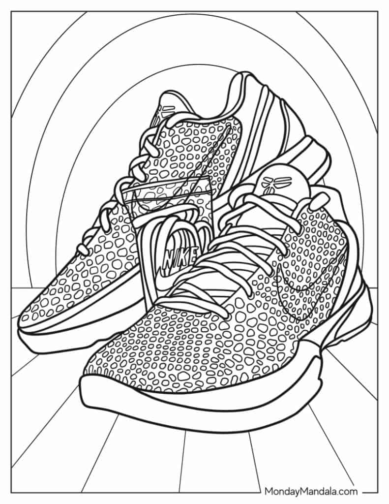 32 Stylish Shoe Coloring Pages Printable 7