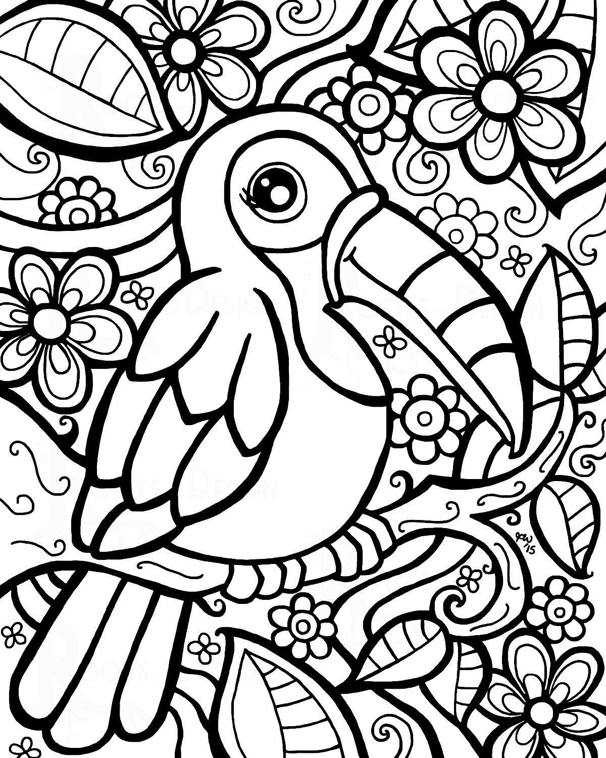 32 Toucan Bird Coloring Pages Printable 6