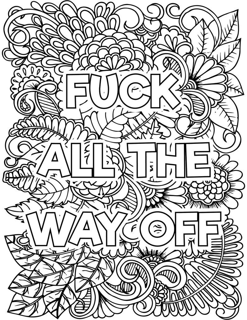 33 Dirty Word Coloring Pages Printable 19