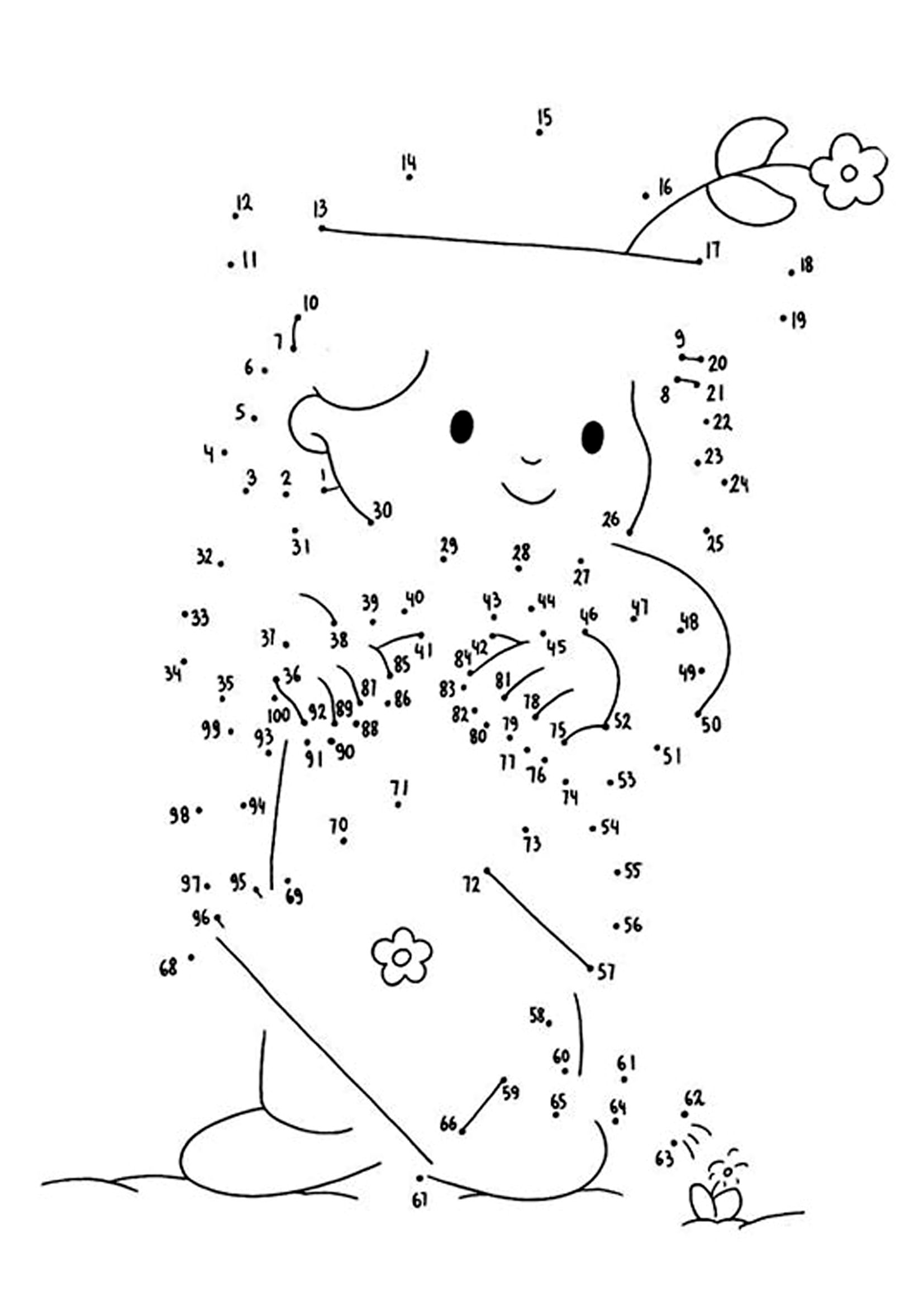 33 Dot-to-Dot Coloring Pages Printable 10