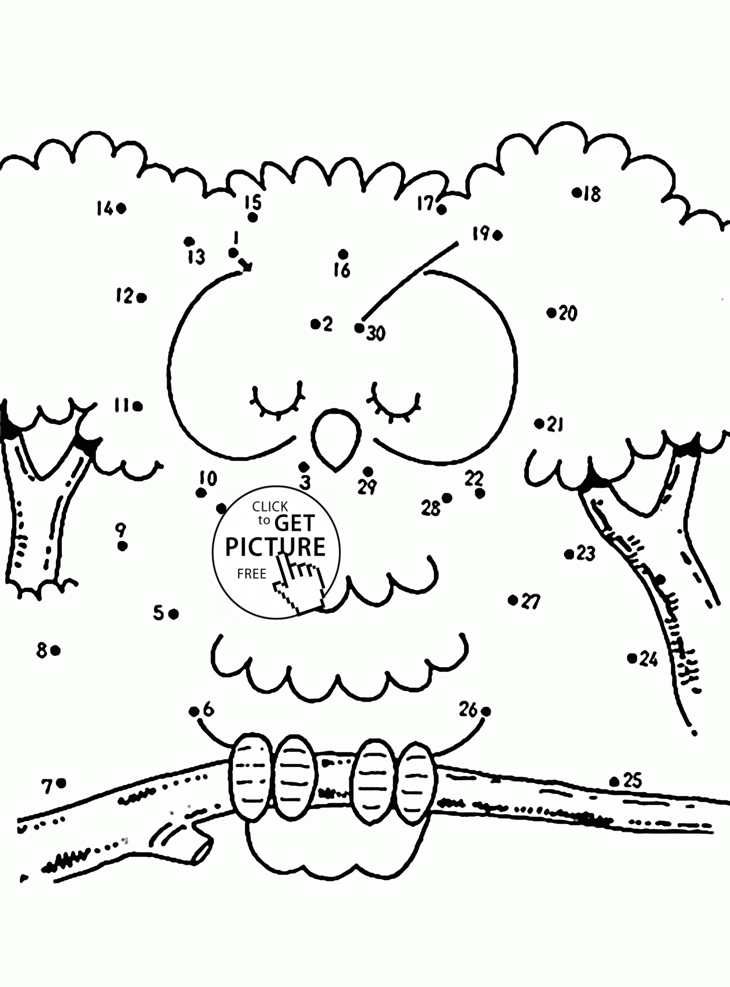 33 Dot-to-Dot Coloring Pages Printable 3