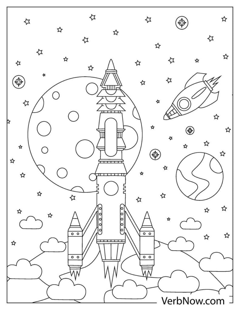 33 Futuristic Spaceships Coloring Pages Printable 17