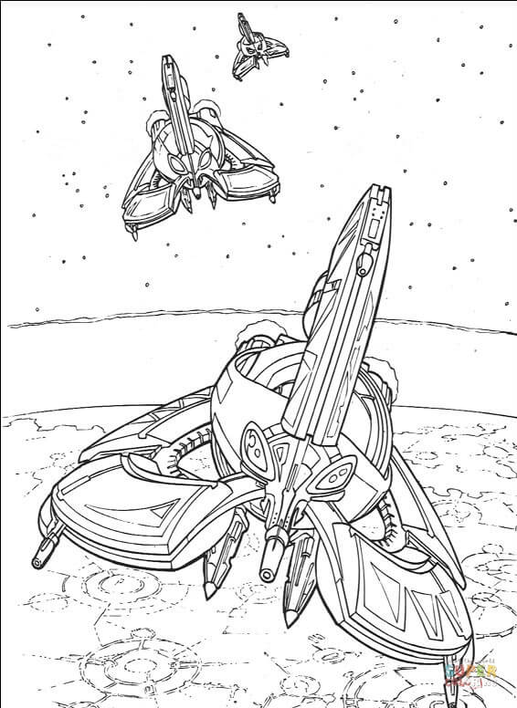 33 Futuristic Spaceships Coloring Pages Printable 34