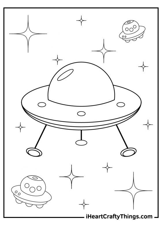 33 Futuristic Spaceships Coloring Pages Printable 7