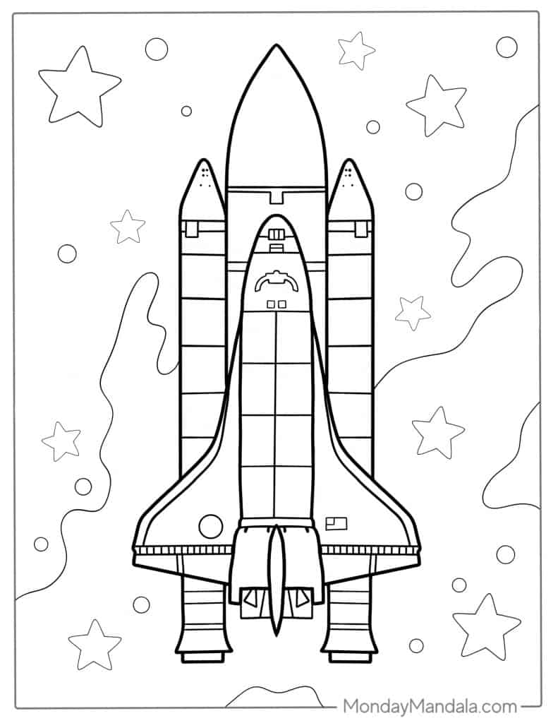 33 Futuristic Spaceships Coloring Pages Printable 9