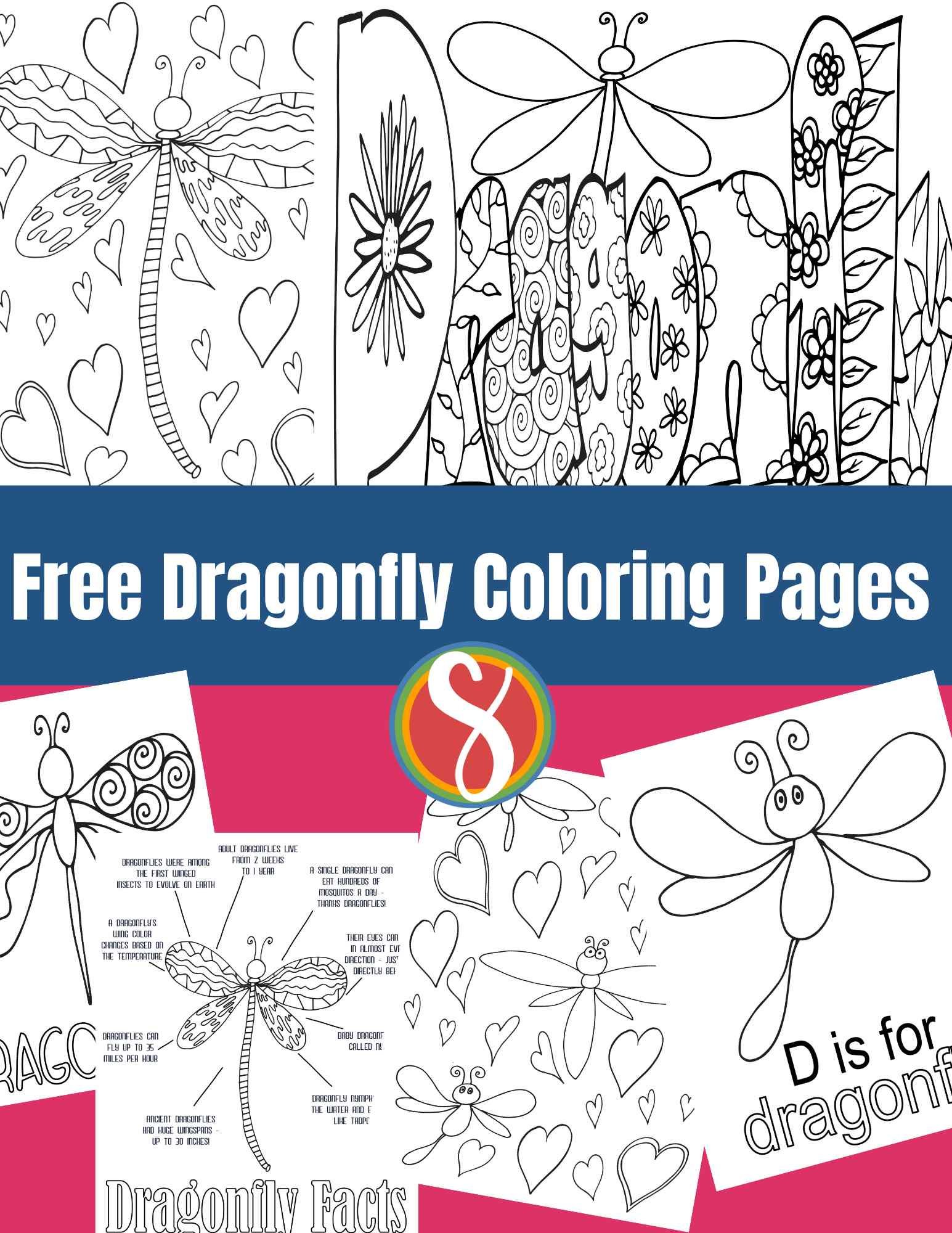 33 Graceful Dragonfly Coloring Pages Printable 19