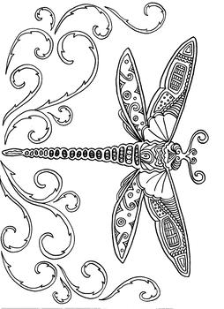 33 Graceful Dragonfly Coloring Pages Printable 26