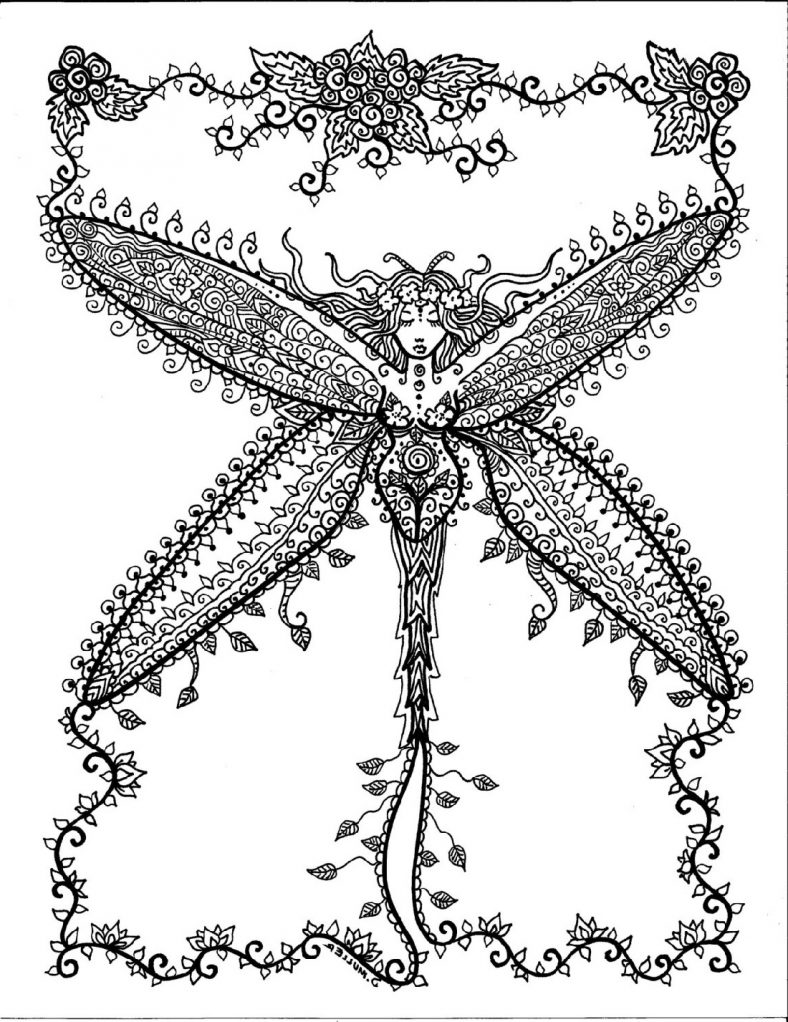 33 Graceful Dragonfly Coloring Pages Printable 6