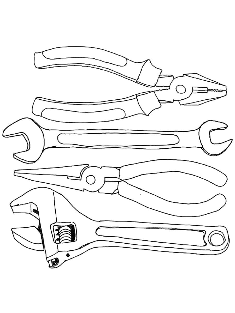 33 Handy Tools Coloring Pages Printable 25