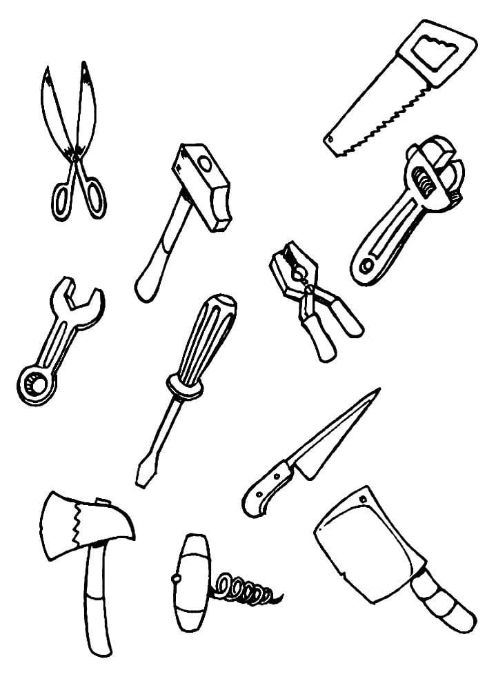 33 Handy Tools Coloring Pages Printable 26