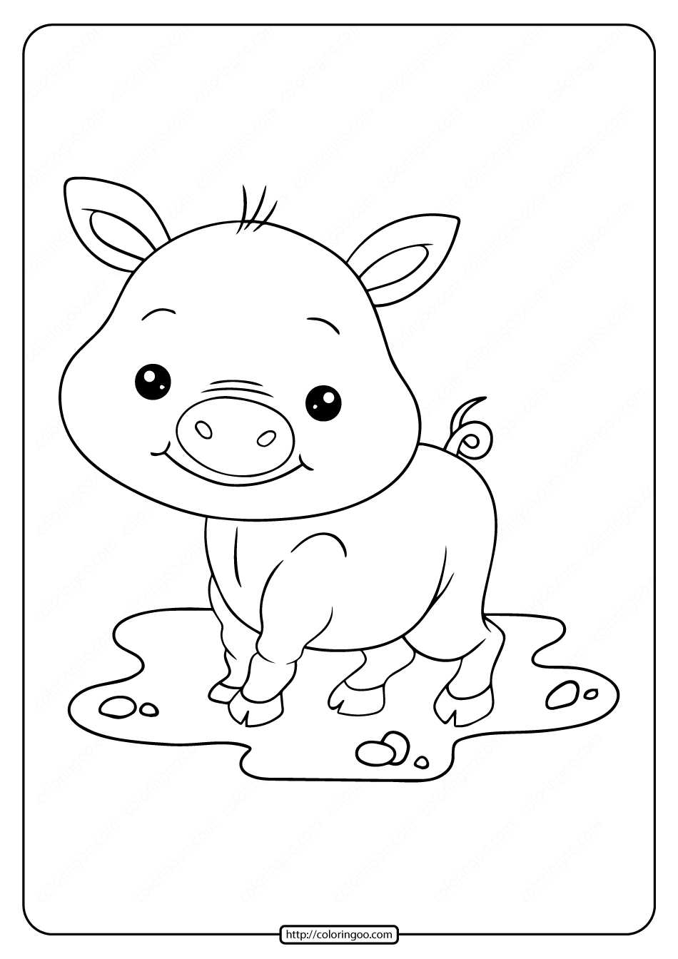 34 Adorable Pig Coloring Pages Printable 1