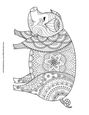 34 Adorable Pig Coloring Pages Printable 14