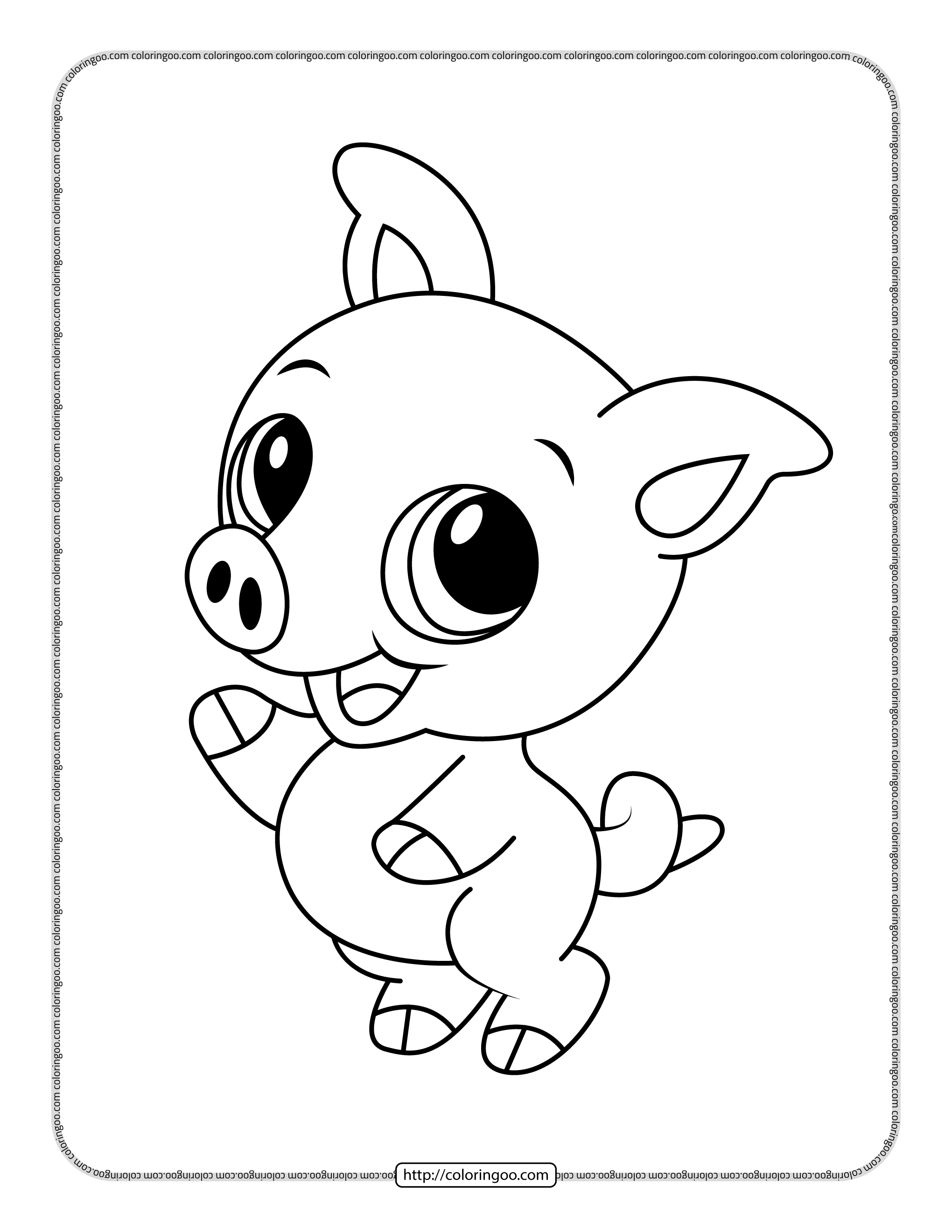 34 Adorable Pig Coloring Pages Printable 18