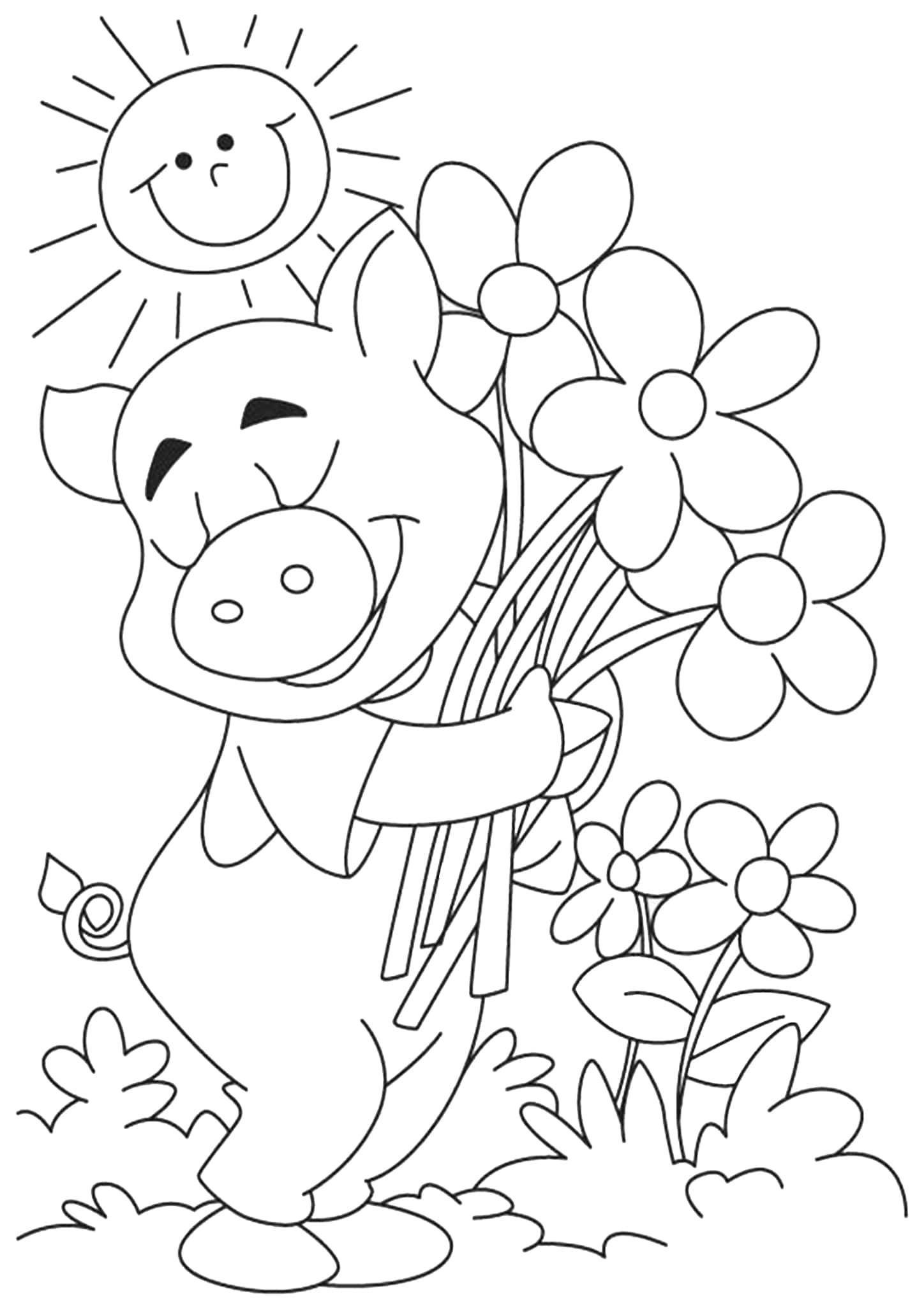 34 Adorable Pig Coloring Pages Printable 25