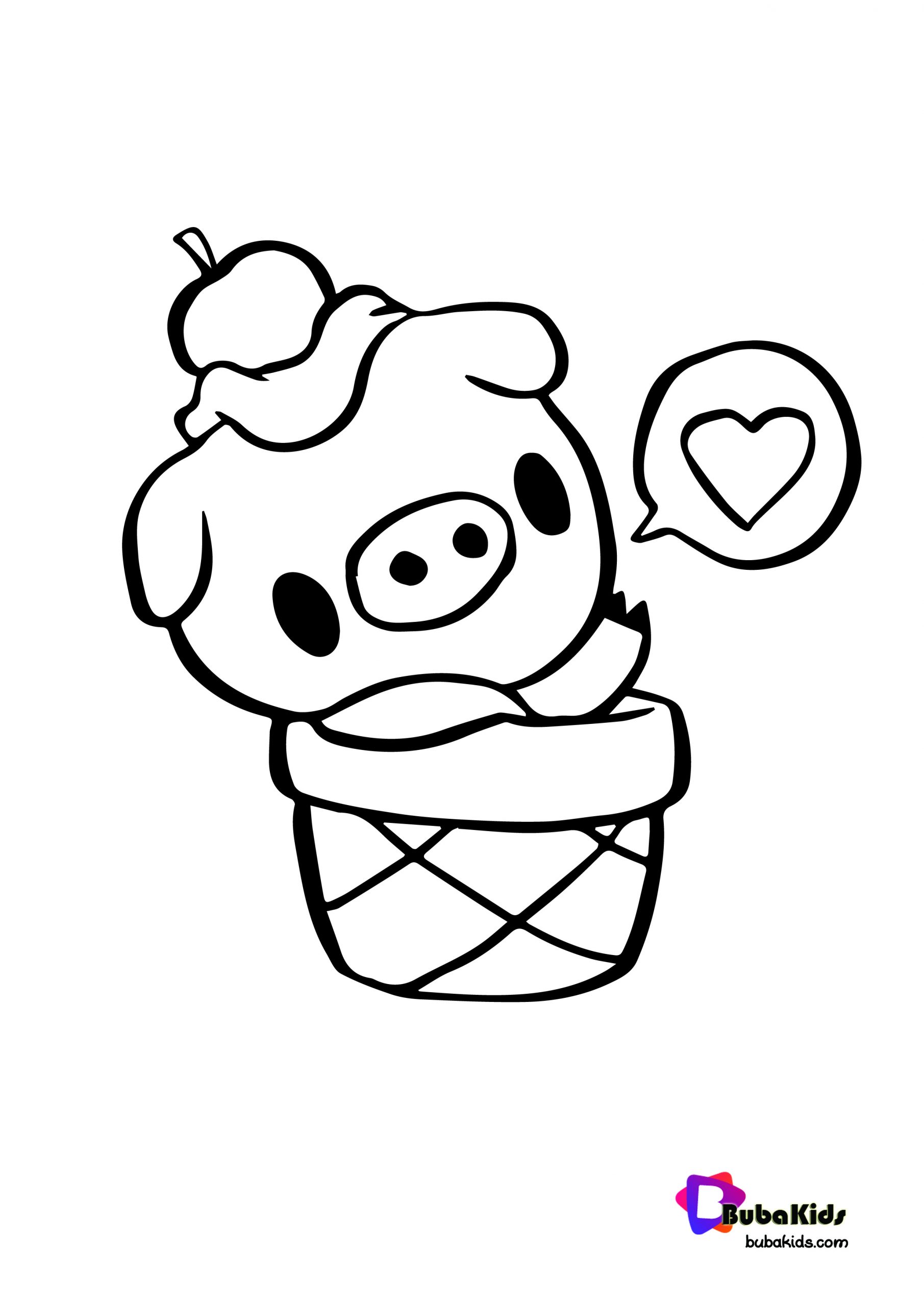 34 Adorable Pig Coloring Pages Printable 3