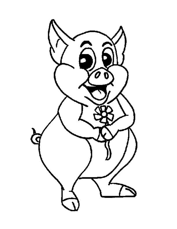 34 Adorable Pig Coloring Pages Printable 4