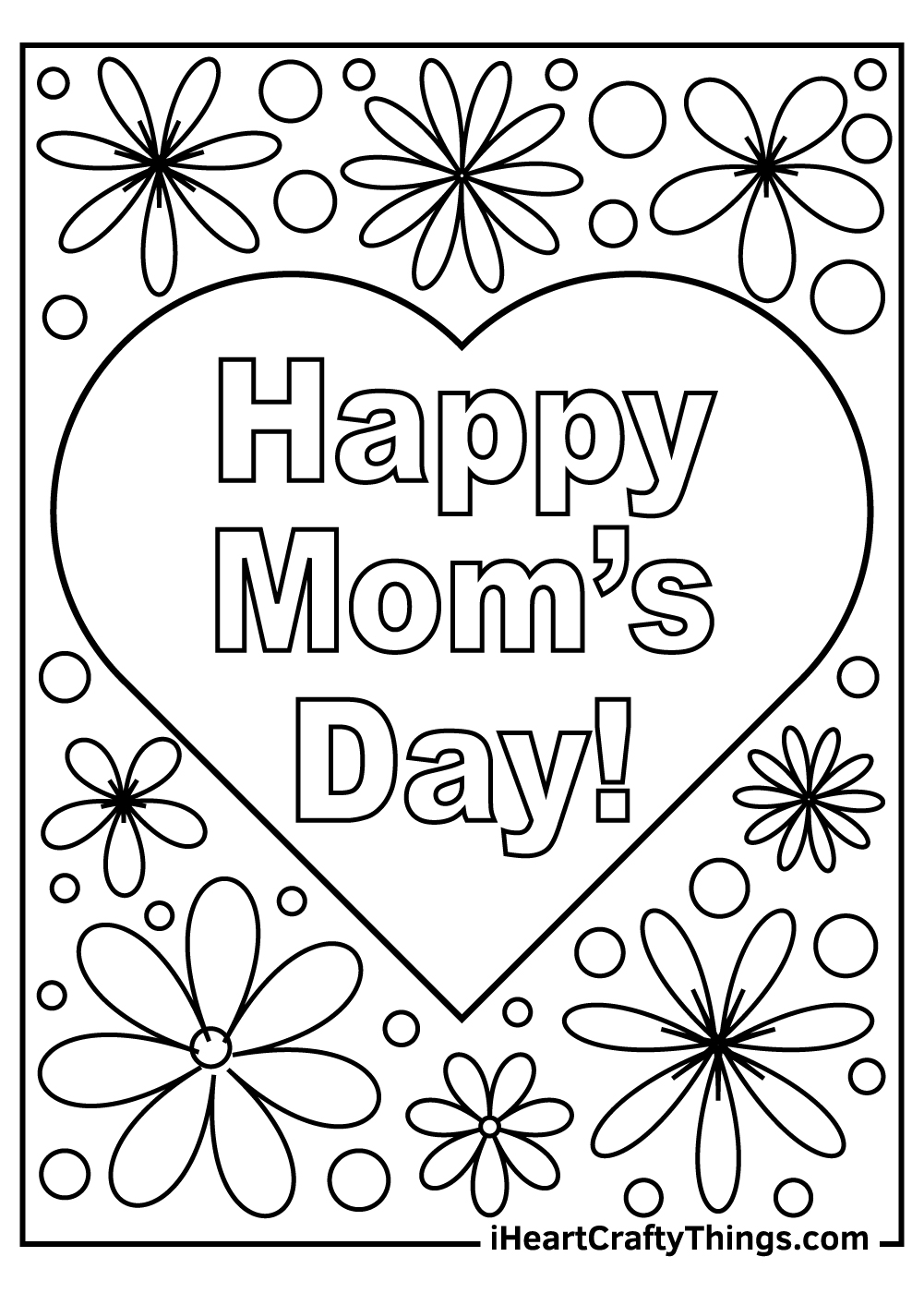 34 Mother's Day Coloring Pages Printable 1