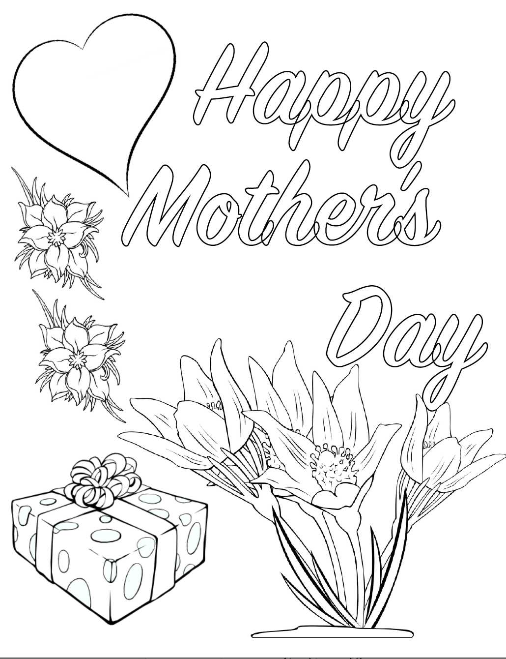 34 Mother's Day Coloring Pages Printable 12