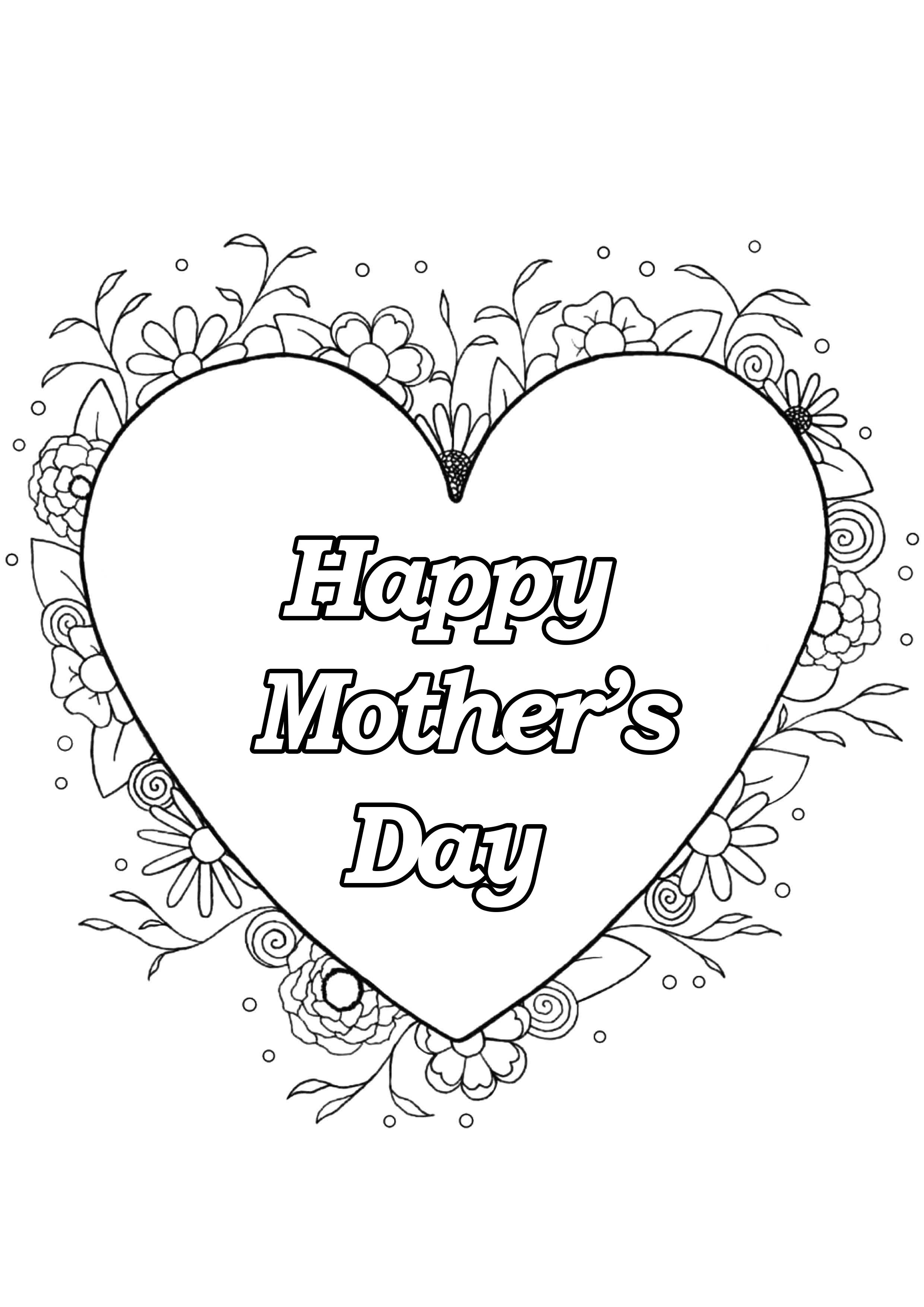 34 Mother's Day Coloring Pages Printable 13