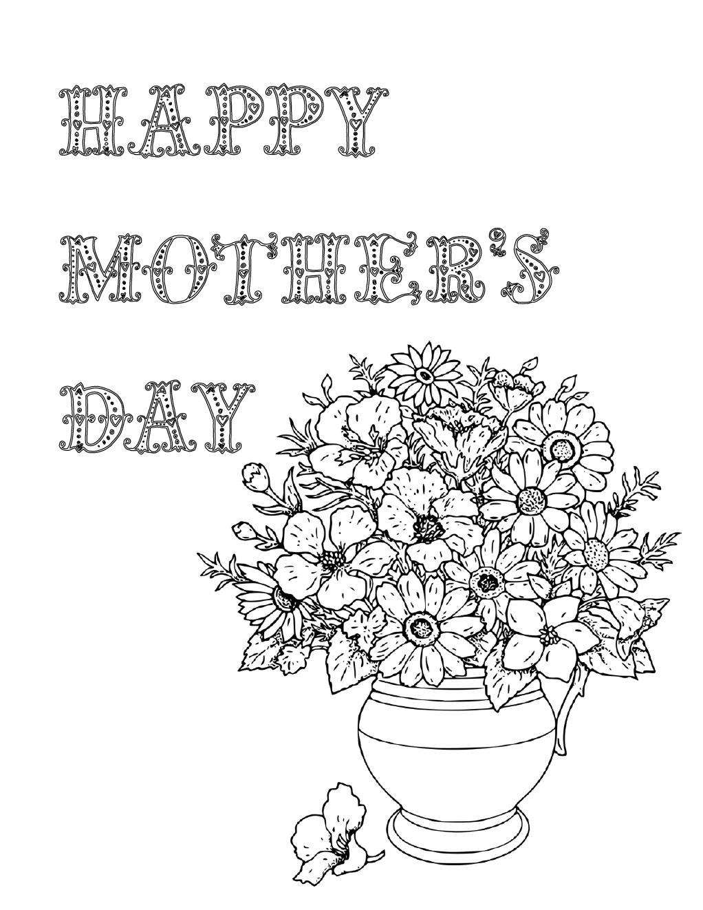 mothers day coloring pages printable jpg