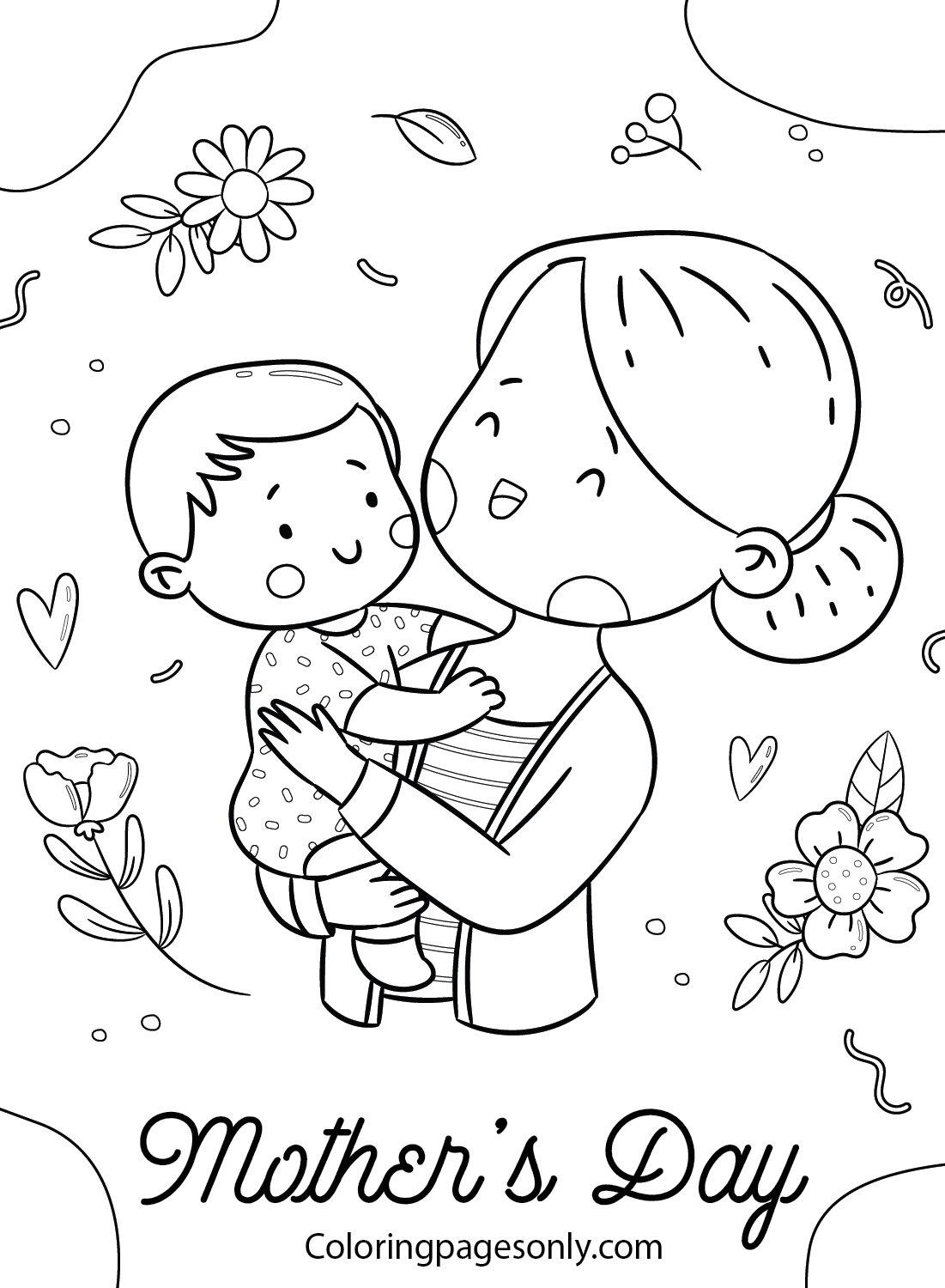 34 Mother's Day Coloring Pages Printable 23