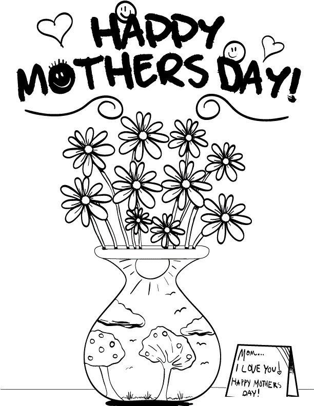 34 Mother's Day Coloring Pages Printable 26