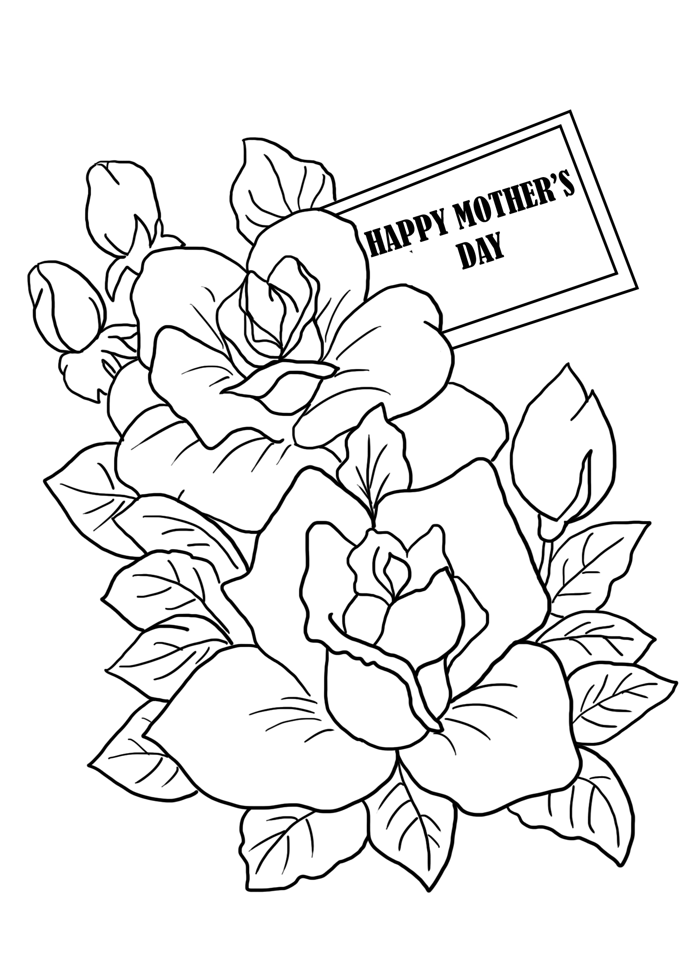 34 Mother's Day Coloring Pages Printable 3