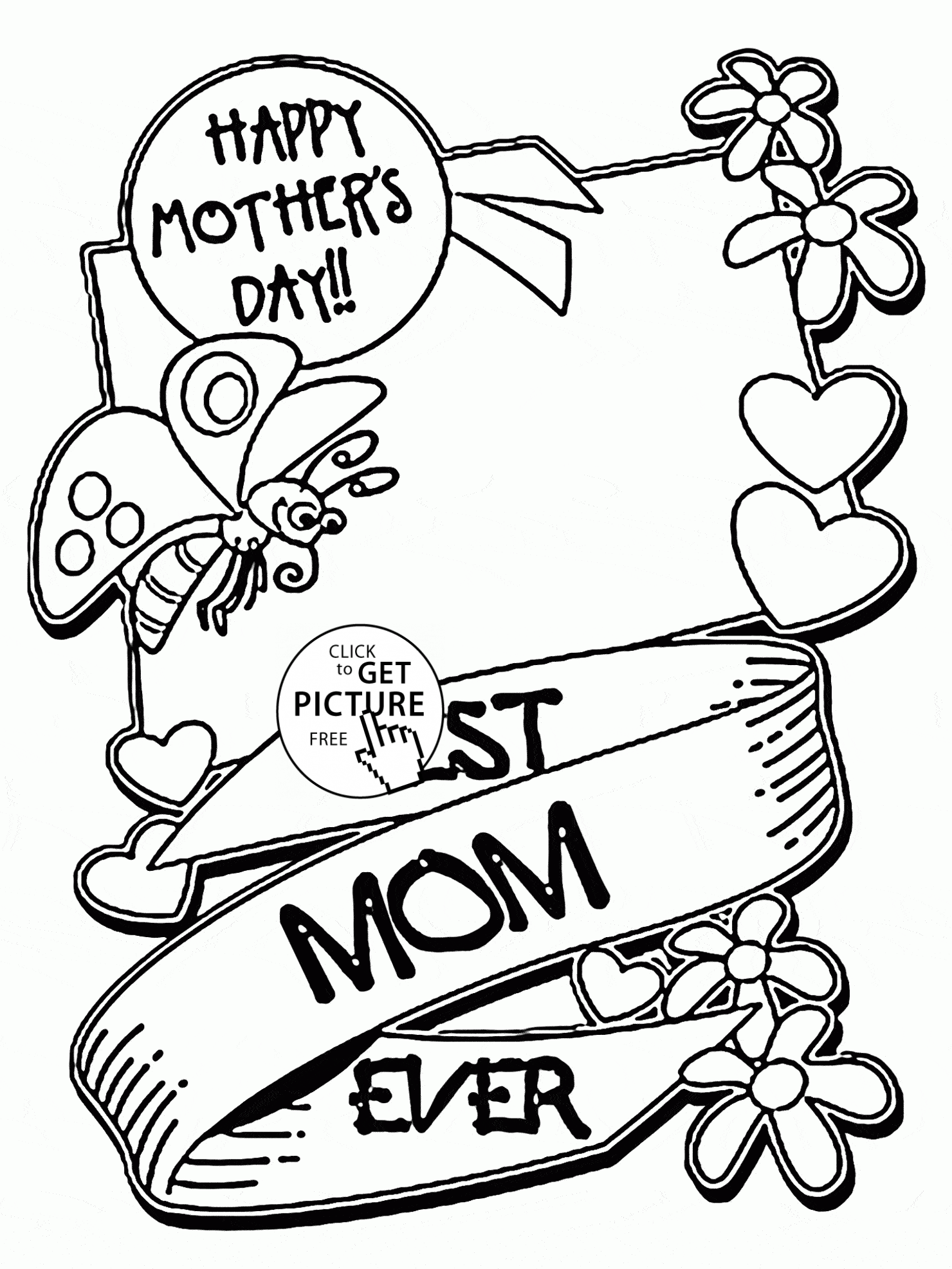 34 Mother's Day Coloring Pages Printable 32