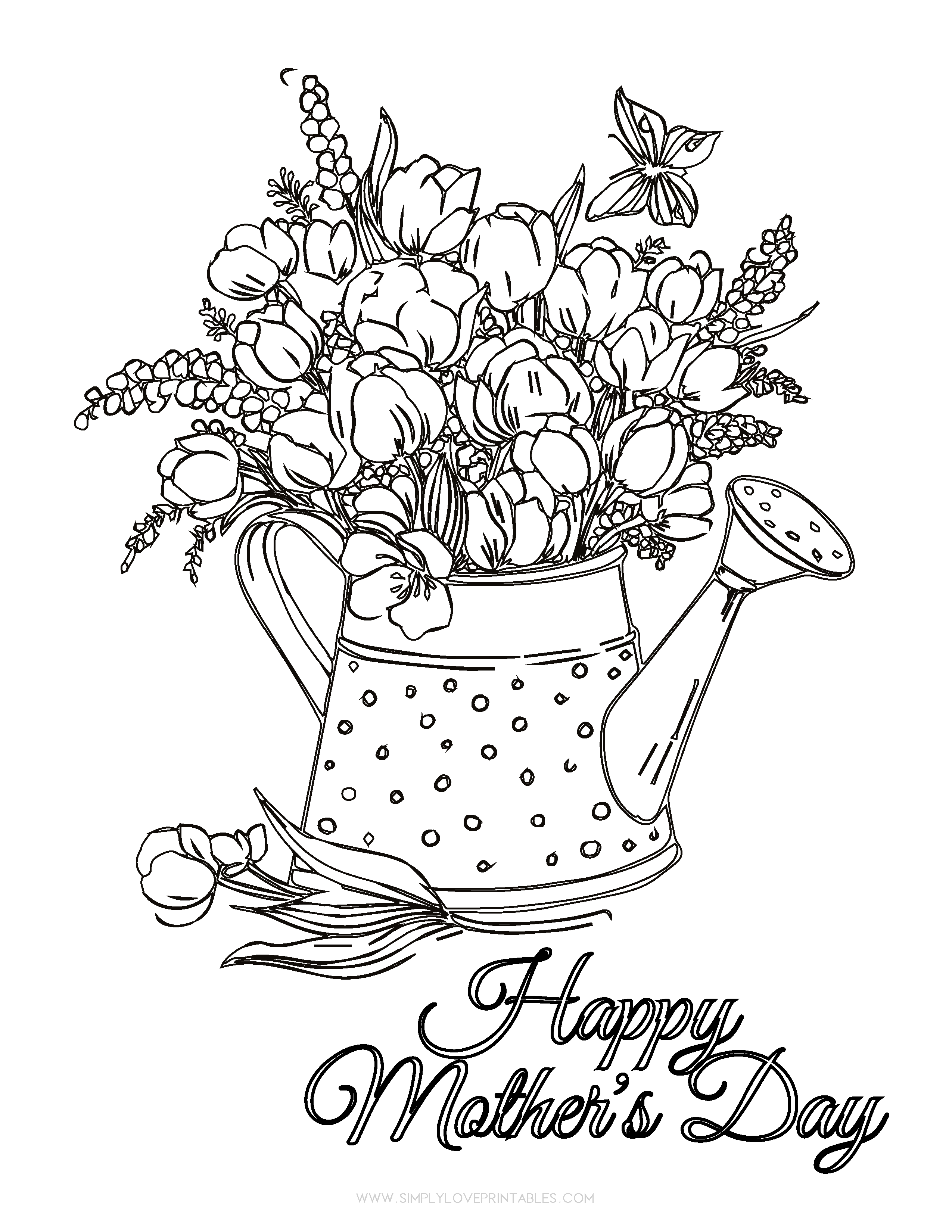 34 Mother's Day Coloring Pages Printable 34