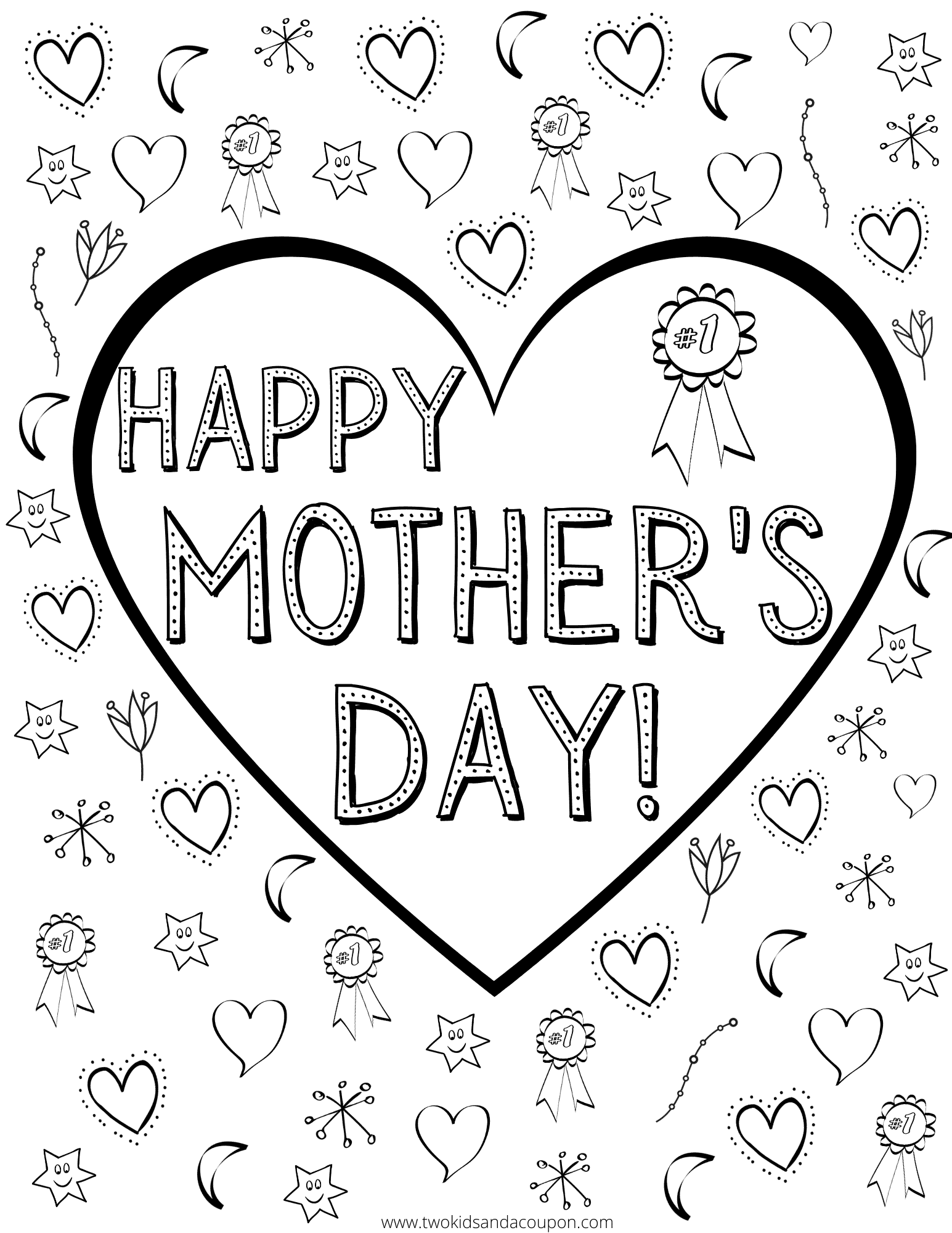 34 Mother's Day Coloring Pages Printable 7