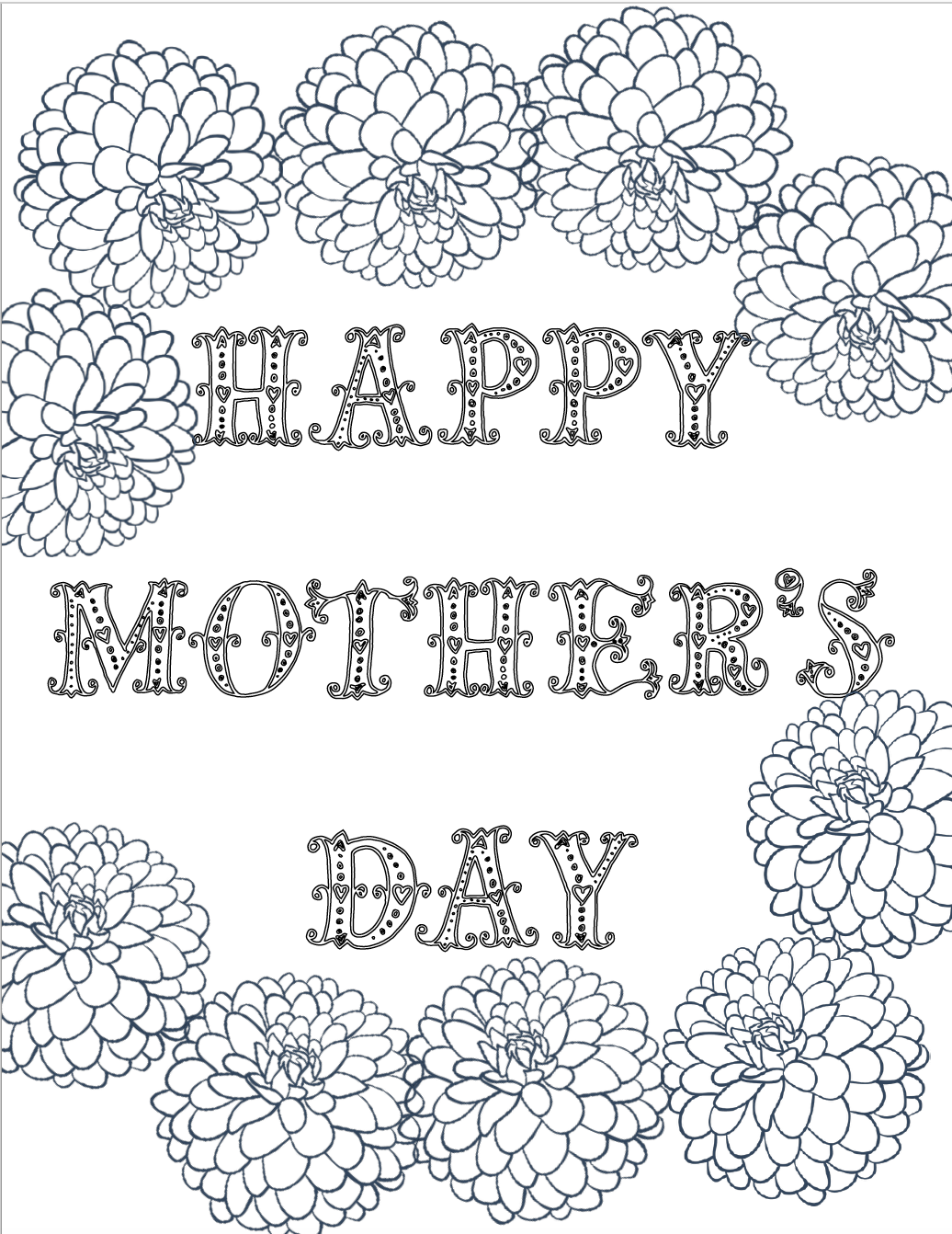 34 Mother's Day Coloring Pages Printable 8