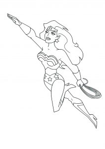 34 Powerful Wonder Woman Coloring Pages Printable 12