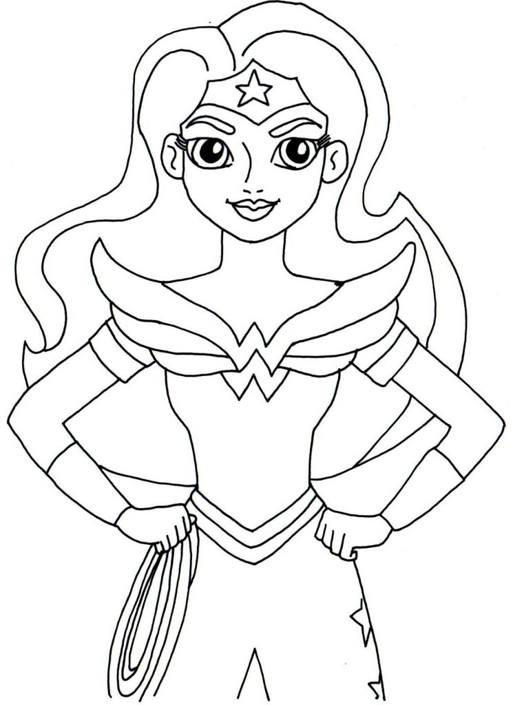 34 Powerful Wonder Woman Coloring Pages Printable 13