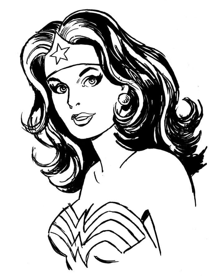 34 Powerful Wonder Woman Coloring Pages Printable 2