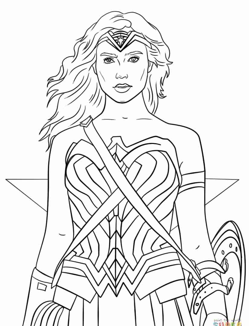 34 Powerful Wonder Woman Coloring Pages Printable 22