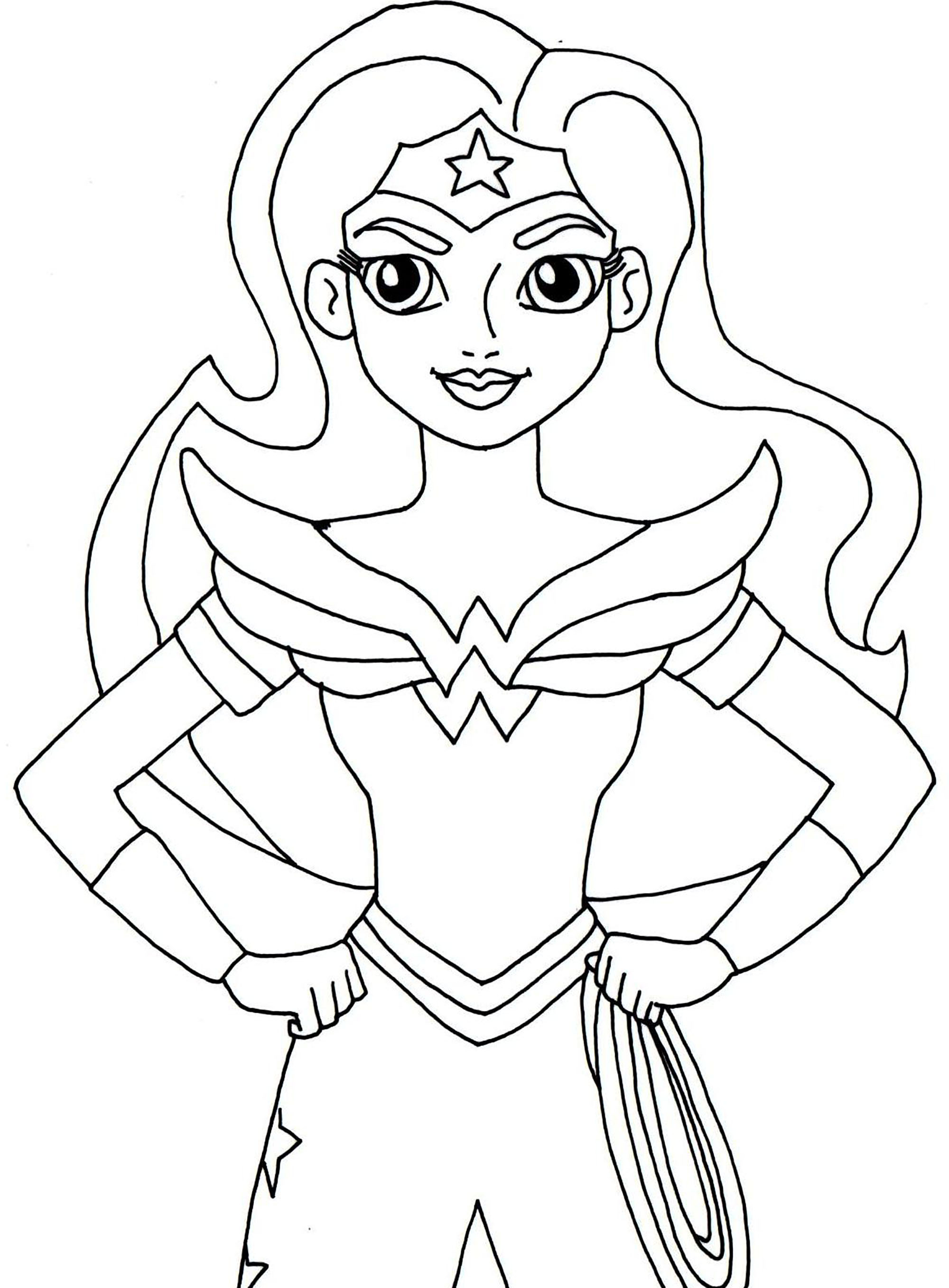 34 Powerful Wonder Woman Coloring Pages Printable 26