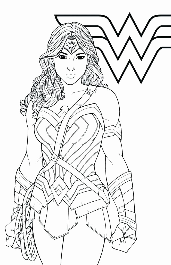 34 Powerful Wonder Woman Coloring Pages Printable 31