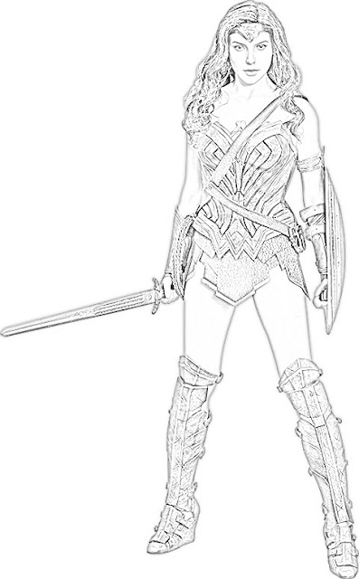 34 Powerful Wonder Woman Coloring Pages Printable 33