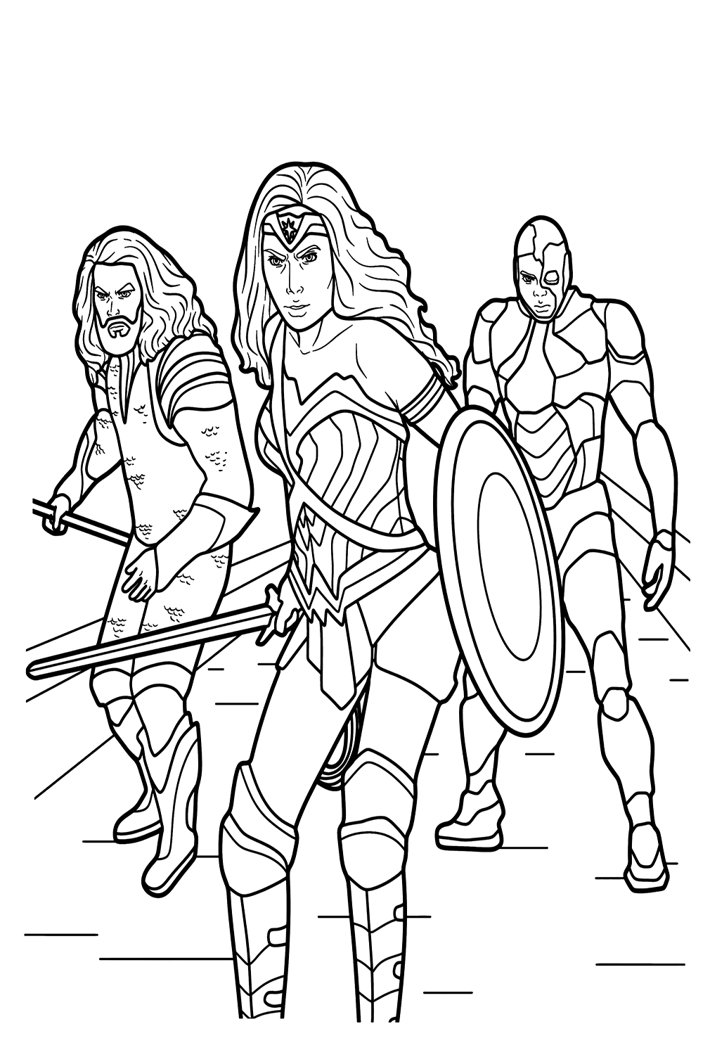 34 Powerful Wonder Woman Coloring Pages Printable 34