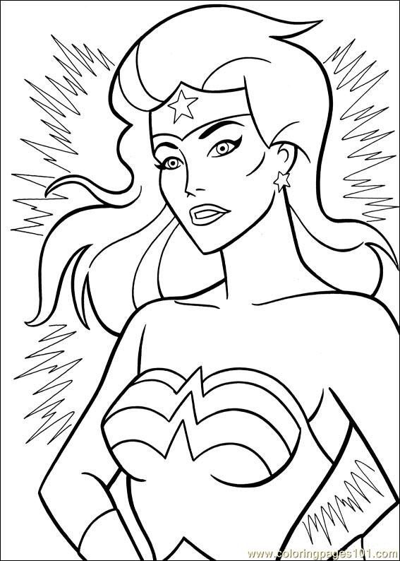 34 Powerful Wonder Woman Coloring Pages Printable 35