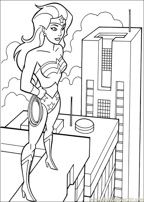 34 Powerful Wonder Woman Coloring Pages Printable 6