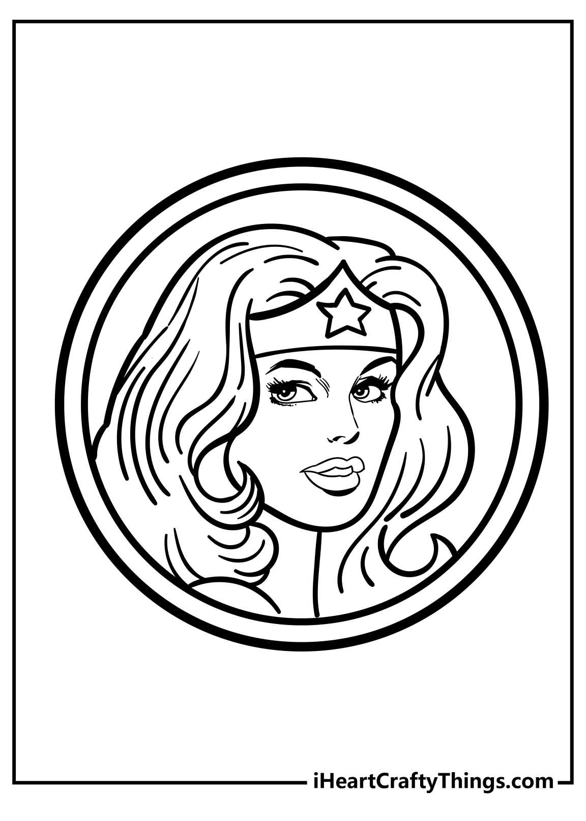 34 Powerful Wonder Woman Coloring Pages Printable 7