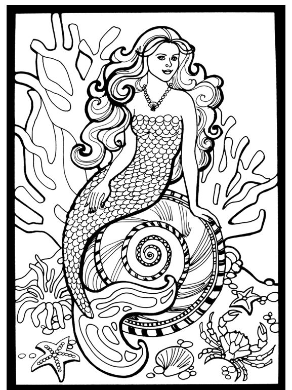 35 Creative Mermaid Coloring Pages by Number Printable 13