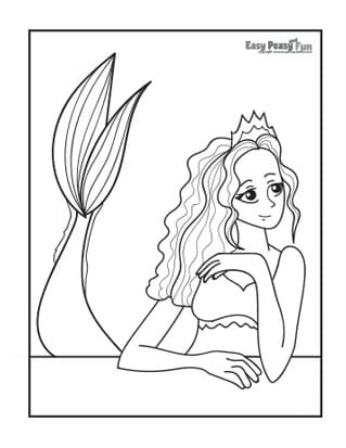 35 Creative Mermaid Coloring Pages by Number Printable 19